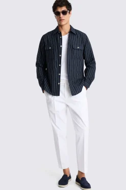 Navy Stripe Overshirt