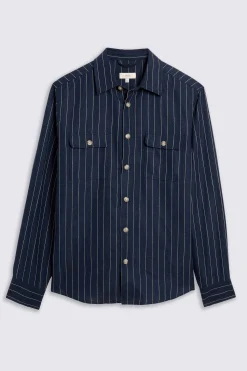Navy Stripe Overshirt