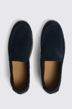 Navy Suede Espadrille