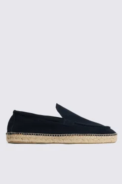 Navy Suede Espadrille