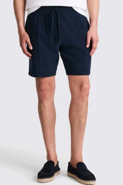 Navy Terry Towelling Shorts