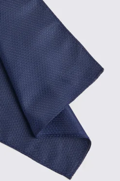 Navy Textured Pocket Square