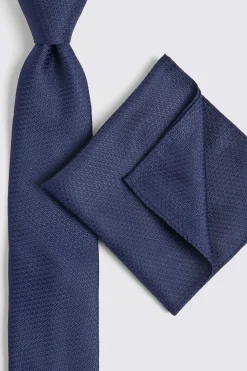 Navy Textured Tie