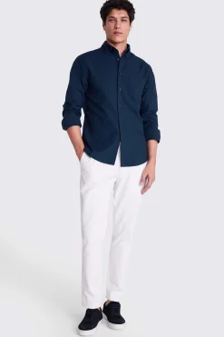 Navy Washed Oxford Shirt