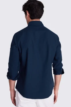 Navy Washed Oxford Shirt