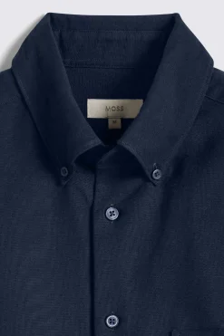 Navy Washed Oxford Shirt