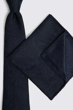 Navy Wedding Paisley Tie