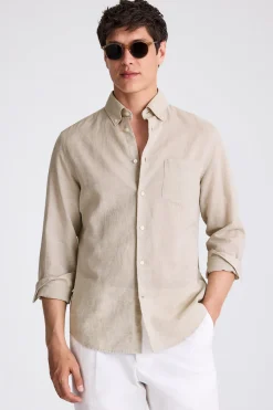 Neutral Lightweight Linen Shirt