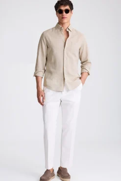 Neutral Lightweight Linen Shirt