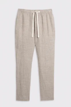 Neutral Linen Drawstring Trousers