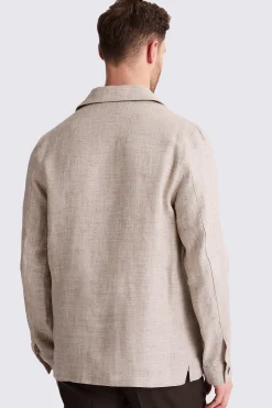 Neutral Linen Safari Shacket