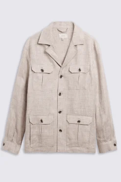 Neutral Linen Safari Shacket