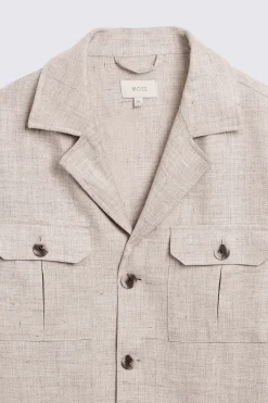 Neutral Linen Safari Shacket