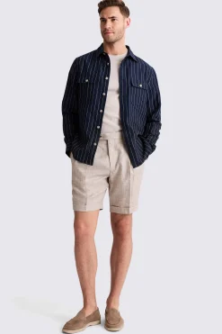 Neutral Linen Shorts