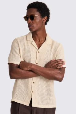 Neutral Open Knit Shirt
