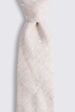 Neutral Polka Dot Tie