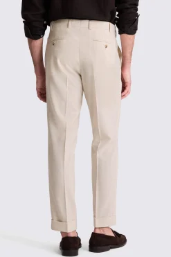 Neutral Wool Tailored Trousers
