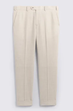 Neutral Wool Tailored Trousers