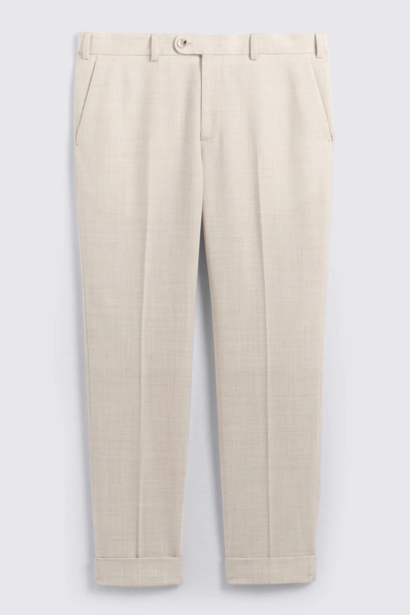 Neutral Wool Tailored Trousers