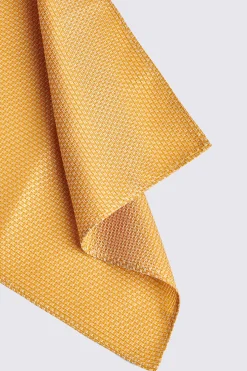 Ochre Textured Pocket Square
