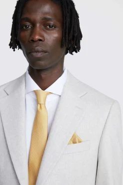 Ochre Textured Pocket Square