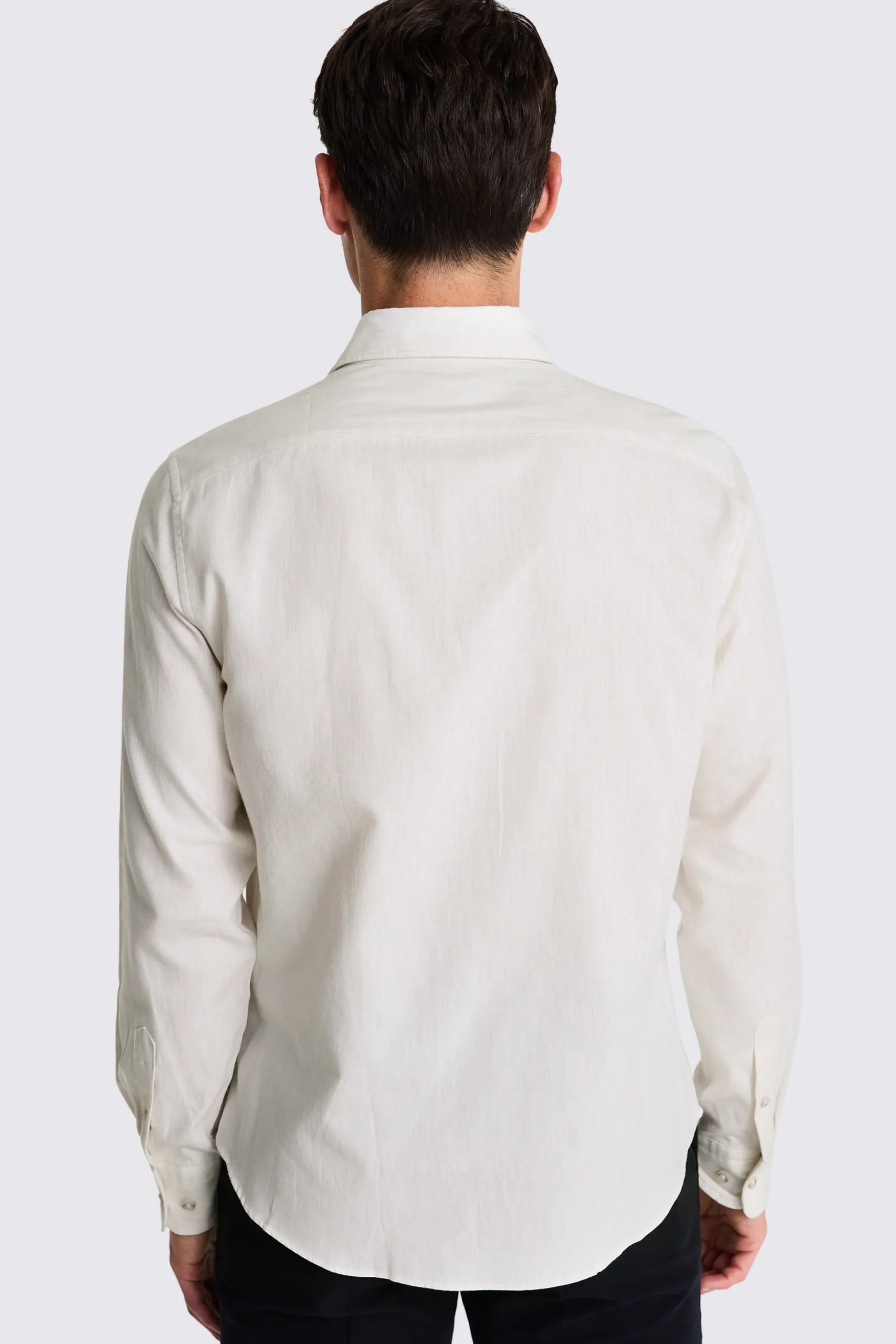 Off White Melange Brushed Shirt