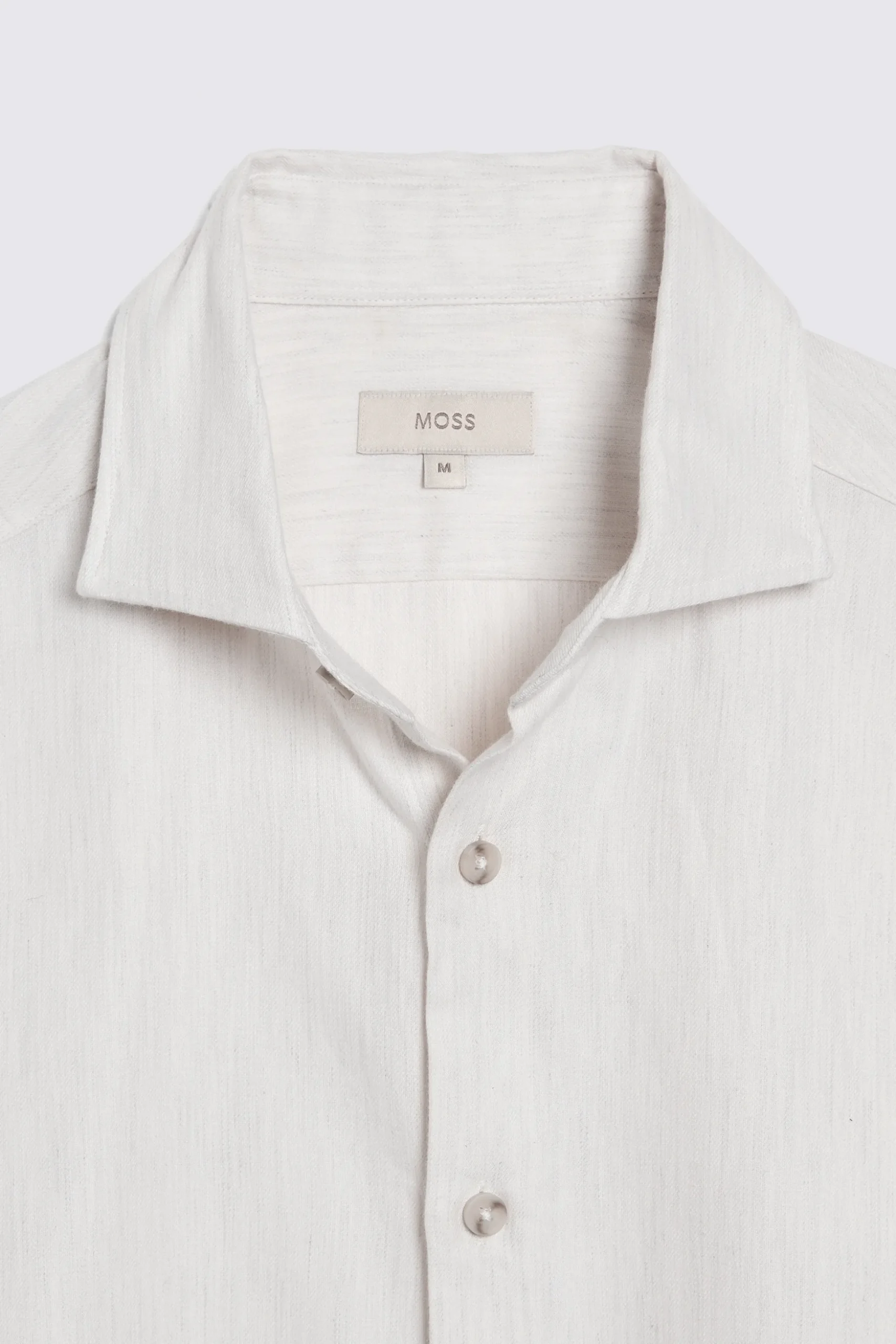 Off White Melange Brushed Shirt