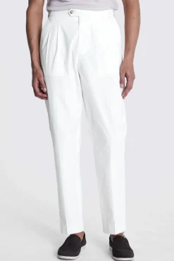 Off White Pleated Trousers