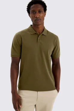 Olive Piqué Polo Shirt