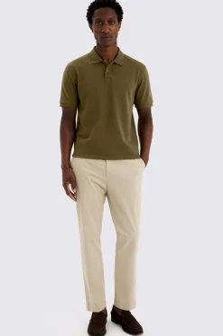 Olive Piqué Polo Shirt