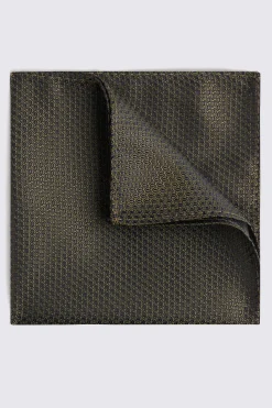 Olive Textured Pocket Square