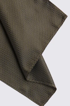 Olive Textured Pocket Square