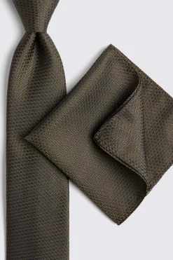 Olive Textured Pocket Square