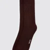Plum Fine Ribbed Socks