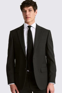 Regular Fit Black Stretch Suit