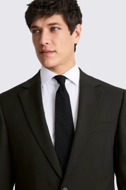 Regular Fit Black Stretch Suit
