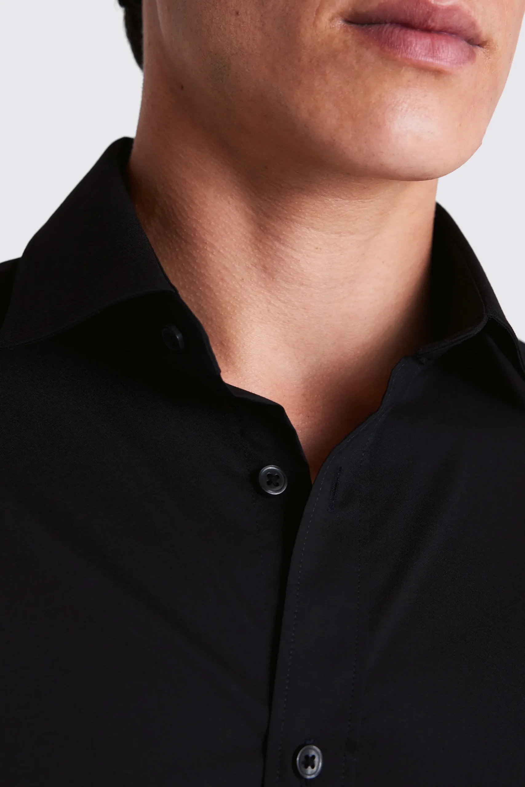 Regular Fit Black Stretch Shirt