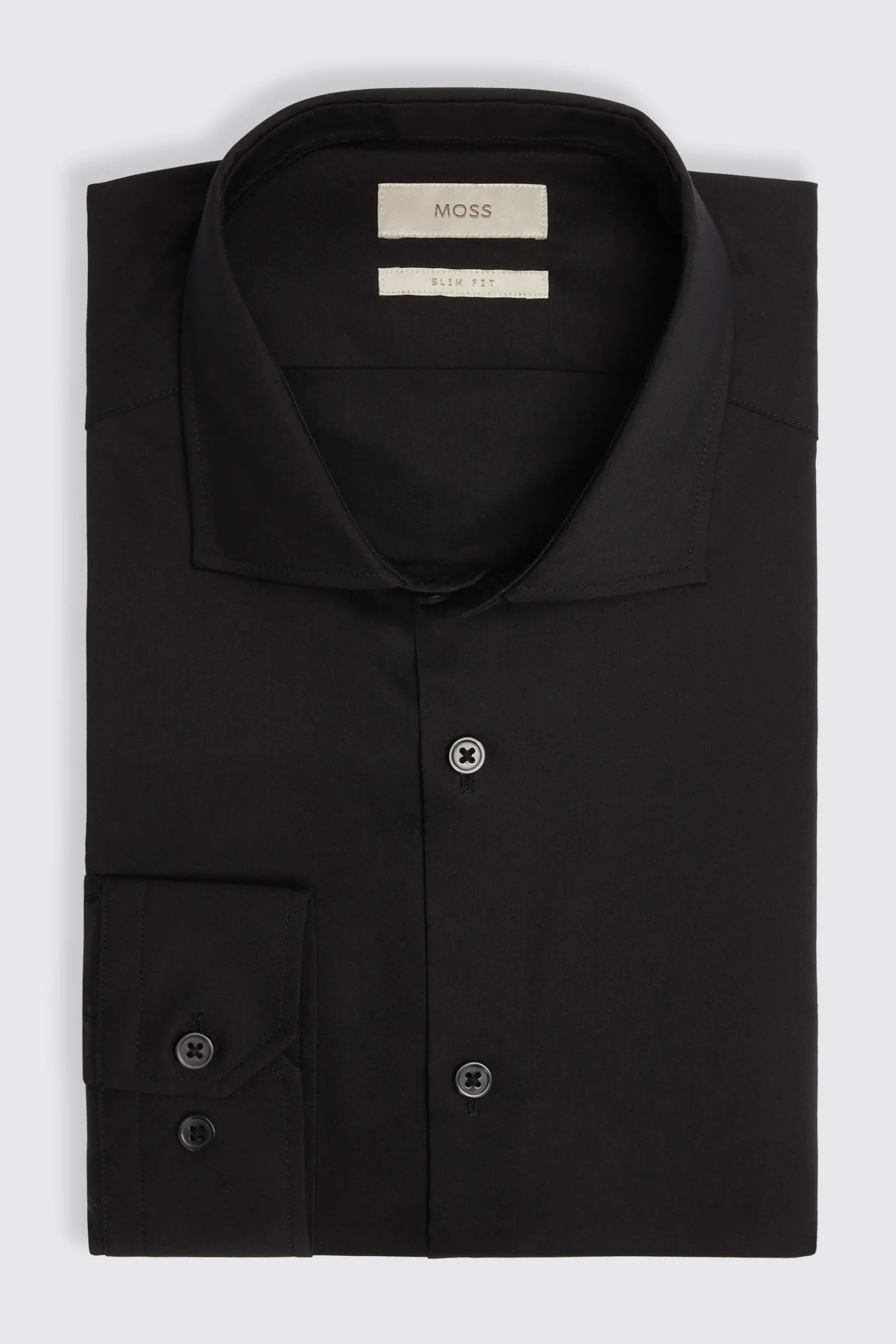 Regular Fit Black Stretch Shirt