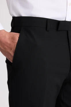 Regular Fit Black Stretch Trousers