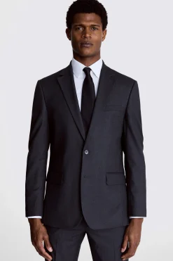 Regular Fit Charcoal Stretch Suit
