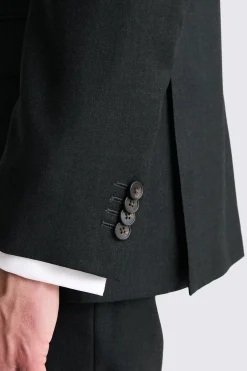 Regular Fit Charcoal Twill Suit