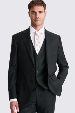 Regular Fit Charcoal Twill Suit