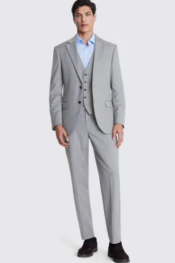 Regular Fit Grey Stretch Suit