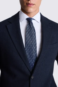 Regular Fit Ink Herringbone Suit