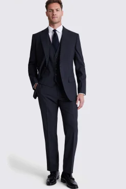 Regular Fit Navy Check Suit