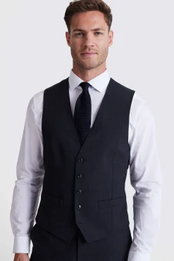 Regular Fit Navy Check Suit