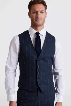 Regular Fit Navy Stripe Suit