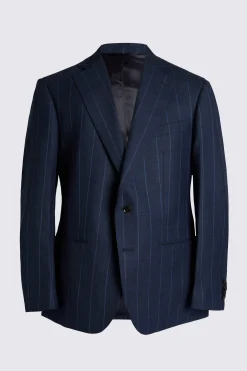 Regular Fit Navy Stripe Suit