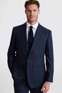 Regular Fit Navy Stripe Suit