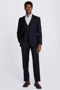 Regular Fit Navy Twill Suit